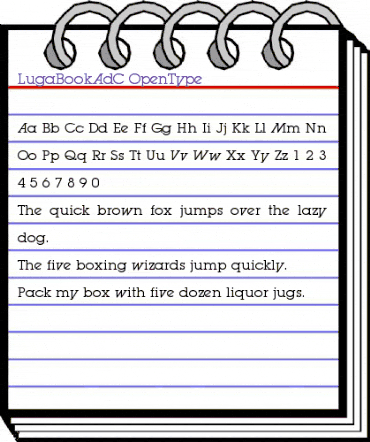 LugaBookAdC Regular animated font preview LugaBookAdC Regular animated font preview