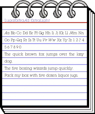 LugaExtraAd ExtraLight animated font preview LugaExtraAd ExtraLight animated font preview