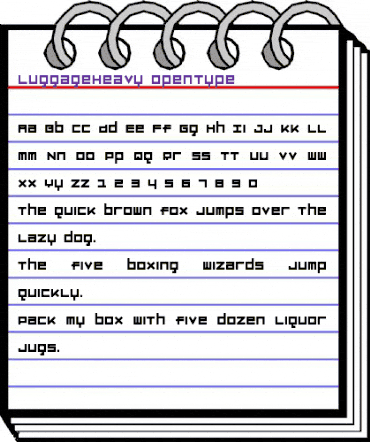 Luggage Heavy animated font preview