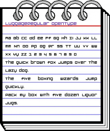 Luggage Regular animated font preview