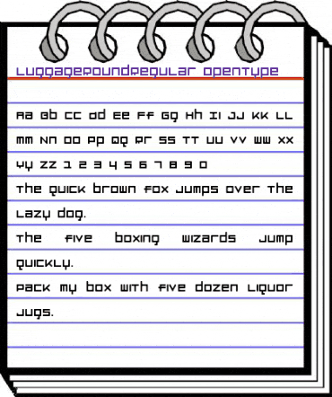 LuggageRound Regular animated font preview LuggageRound Regular animated font preview