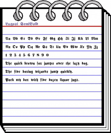 Lugosi-SemiBold Regular animated font preview