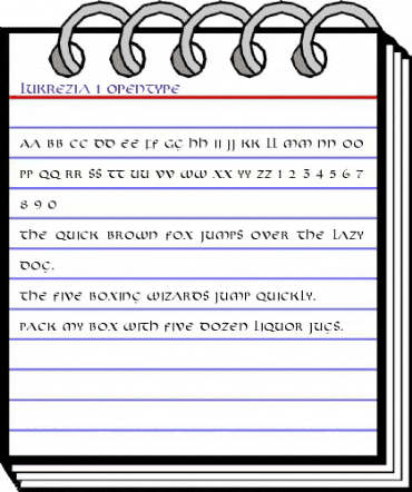 Lukrezia Regular animated font preview Lukrezia Regular animated font preview