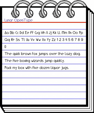 Lunar Regular animated font preview