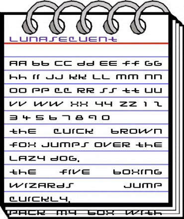 Lunasequent Normal animated font preview Lunasequent Normal animated font preview