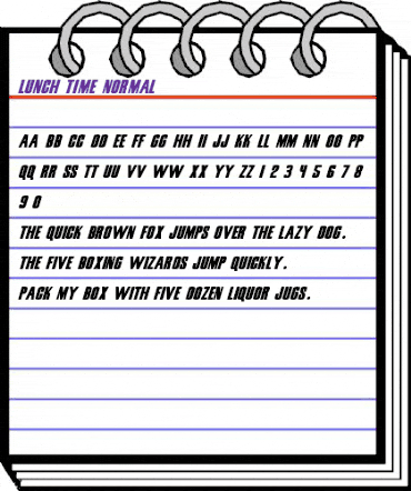 Lunch time Normal animated font preview Lunch time Normal animated font preview