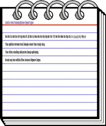 Lusta OneTwentySans animated font preview