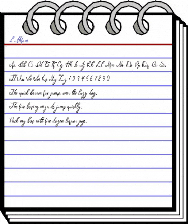 Luthfani Regular animated font preview