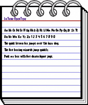 LuTuna Regular animated font preview