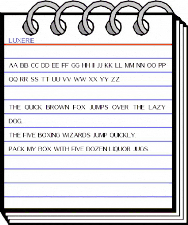 Luxerie Regular animated font preview Luxerie Regular animated font preview