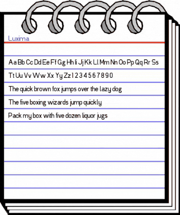 Luxima Regular animated font preview Luxima Regular animated font preview