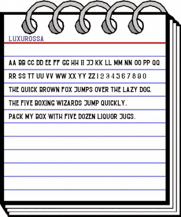 Luxurossa Regular animated font preview