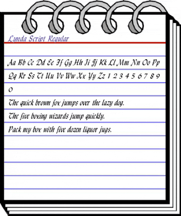 Lynda Script Regular Regular animated font preview