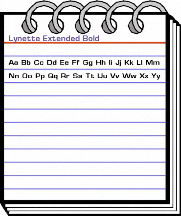 Lynette Extended Bold Regular animated font preview