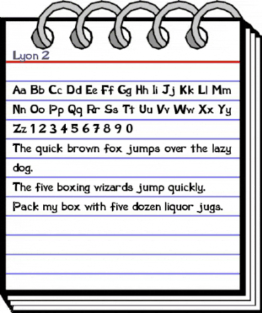 Lyon 2 Regular animated font preview