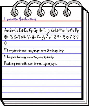 Lyonetta  Handwriting Regular animated font preview