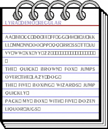Lyra Demo Regular animated font preview