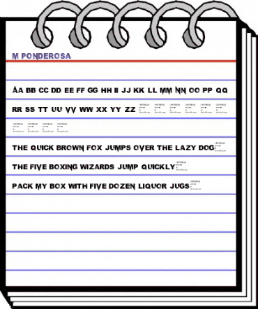 M Ponderosa Regular animated font preview