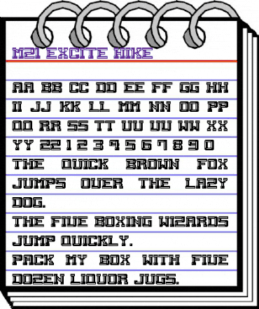 M21_EXCITE HIKE Regular animated font preview