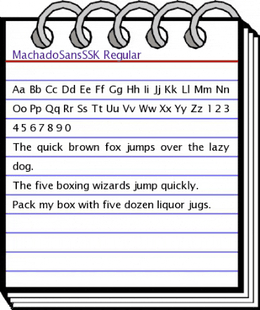 MachadoSansSSK Regular animated font preview MachadoSansSSK Regular animated font preview