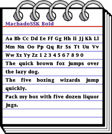 MachadoSSK Bold animated font preview