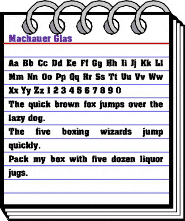 Machauer Glas animated font preview