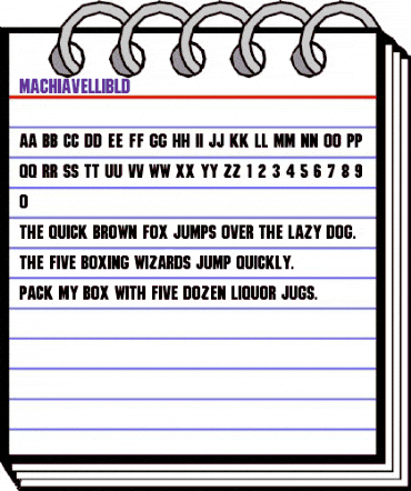 MachiavelliBld Regular animated font preview