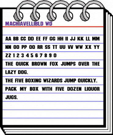 MachiavelliBld Wd Regular animated font preview