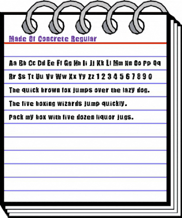 Made Of Concrete Regular animated font preview