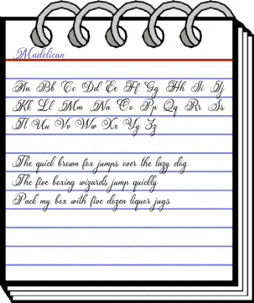 Madelican Regular animated font preview Madelican Regular animated font preview