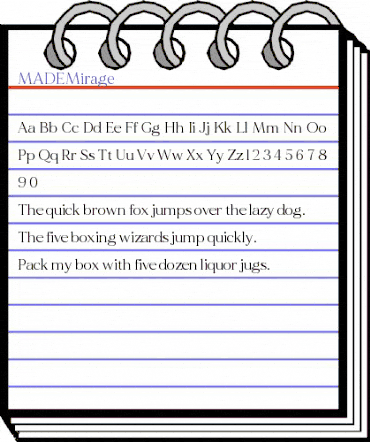 MADE Mirage Regular animated font preview MADE Mirage Regular animated font preview
