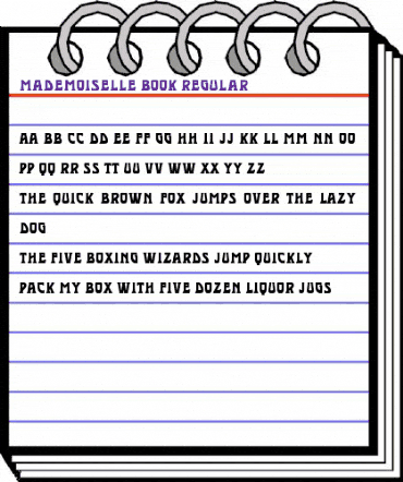 Mademoiselle Book Regular animated font preview Mademoiselle Book Regular animated font preview