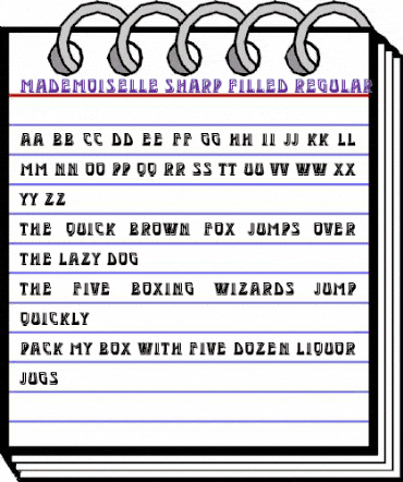 Mademoiselle Sharp Filled Regular animated font preview Mademoiselle Sharp Filled Regular animated font preview