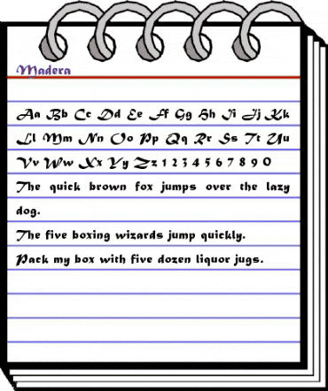 Madera Regular animated font preview