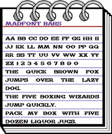 Madfont Bars Regular animated font preview Madfont Bars Regular animated font preview