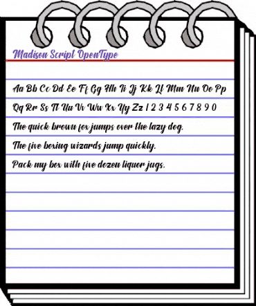 Madison Script Regular animated font preview Madison Script Regular animated font preview