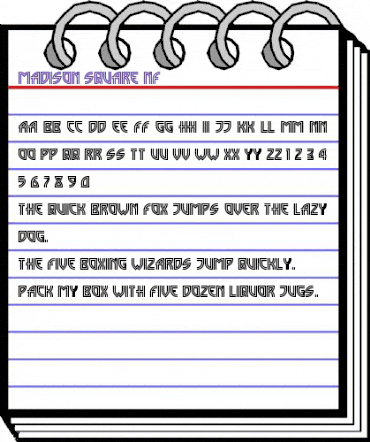 Madison Square NF Regular animated font preview