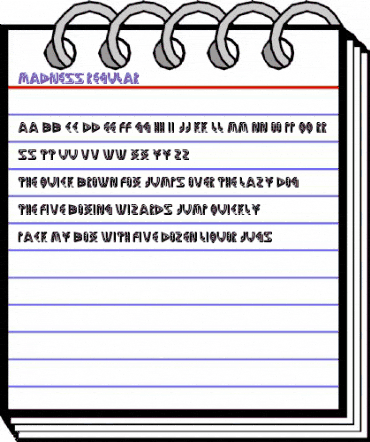 Madness Regular animated font preview