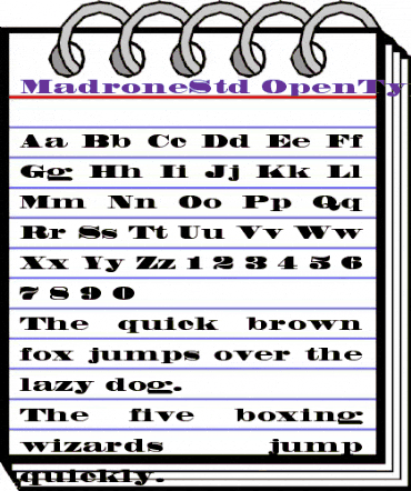 Madrone Std Regular animated font preview Madrone Std Regular animated font preview