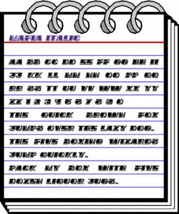 Mafia Italic animated font preview