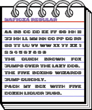 Mafioza Regular animated font preview