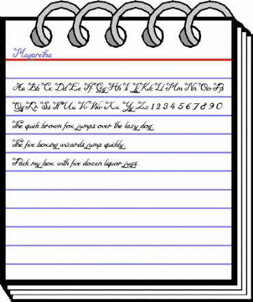 Magaretha Regular animated font preview