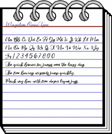 Magelove Regular animated font preview