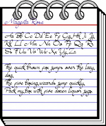 Magenta Rose Regular animated font preview