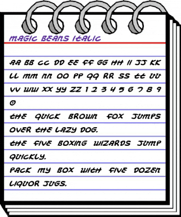 Magic Beans Italic Italic animated font preview Magic Beans Italic Italic animated font preview