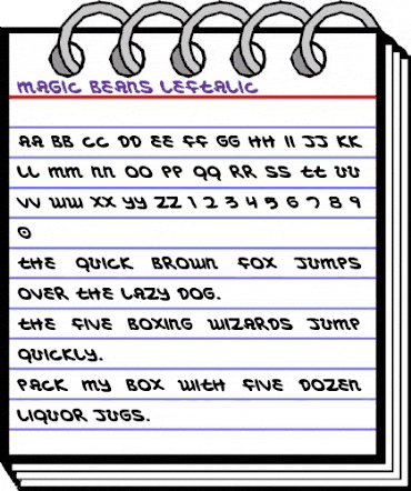 Magic Beans Leftalic Leftalic animated font preview