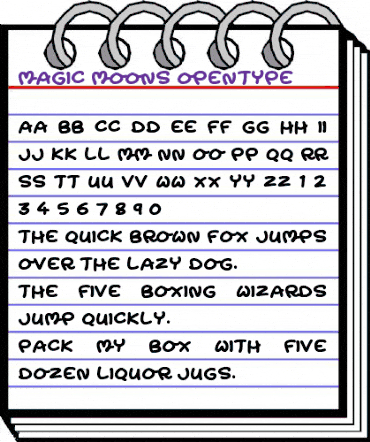 Magic Moons Regular animated font preview Magic Moons Regular animated font preview