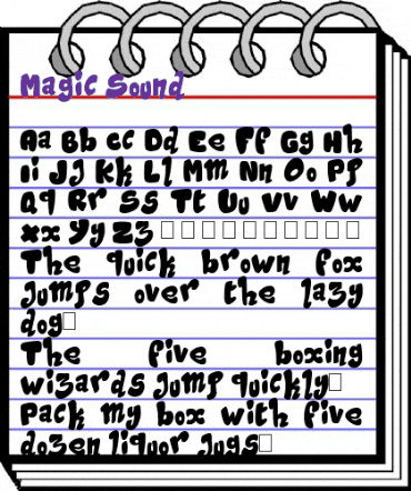 Magic Sound Regular animated font preview