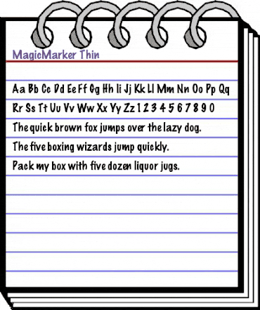 MagicMarker-Thin Regular animated font preview