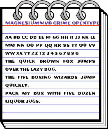 Magnesium MVB Grime animated font preview Magnesium MVB Grime animated font preview